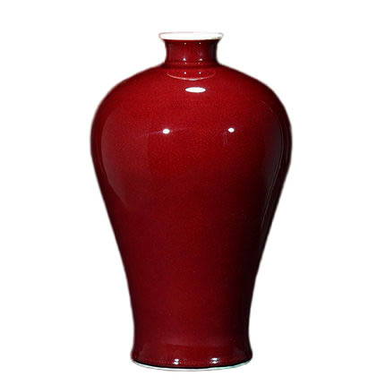 Jahrriesnge porcelain of red color glaze vase cna1349 