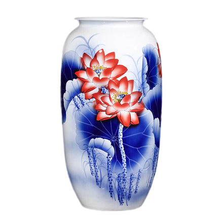 Jahrriesnge porcelain of lotus flower vase cna1357 