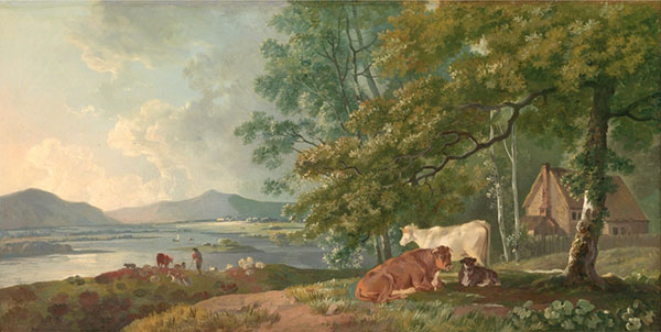 JAHRRIESNGE Landscape of Morning-Landscape-with-Cattle-lpf00995 