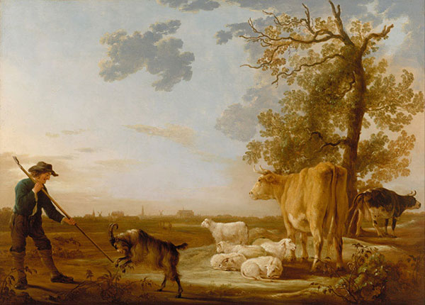 Jahrriesnge Landscape of Morning-Landscape-with-Cattle-lpf00996 