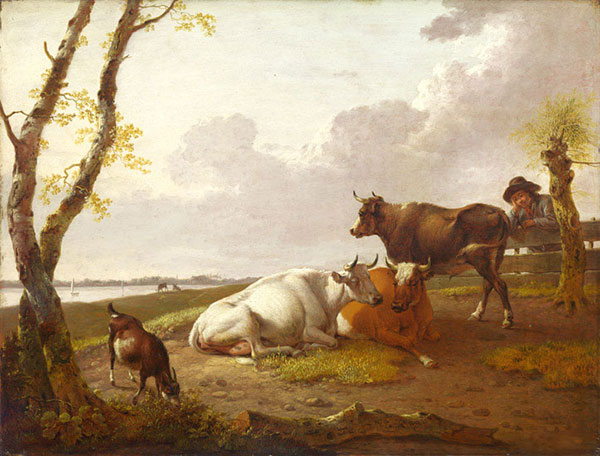 Jahrriesnge Landscape of Morning-Landscape-with-Cattle-lpf00997 