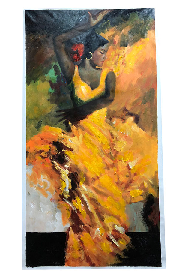 JAHRRIESNGE Oil Painting of dancer-lpg0012 