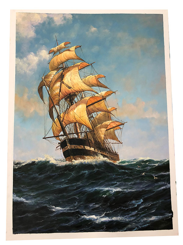 Jahrriesnge Oil Painting of ship-lpg0062 