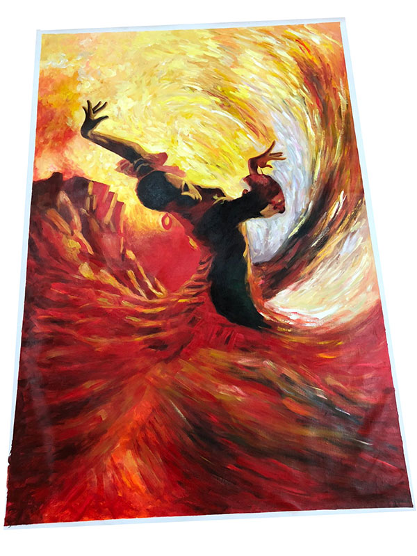 Jahrriesnge Oil Painting of dancer-lpg0099 