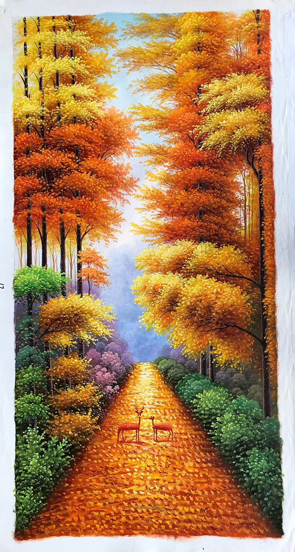 Jahrriesnge Oil Painting of tree-lpg0125 