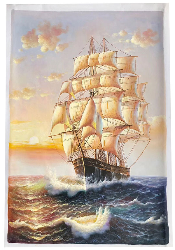 JAHRRIESNGE Oil Painting of ship-lpg0171 