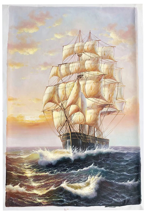 JAHRRIESNGE Oil Painting of ship-lpg0172 