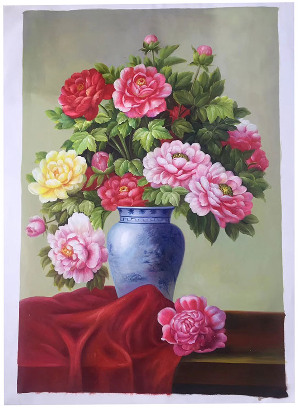 JAHRRIESNGE Oil Painting of flower-lpg0380 