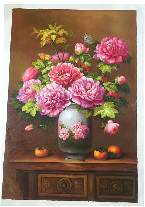 JAHRRIESNGE Oil Painting of flower-lpg0381 