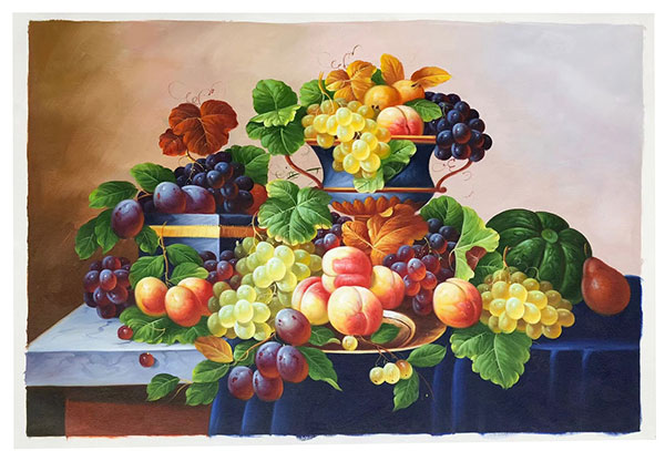 Jahrriesnge Oil Painting of fruit-lpg0391 