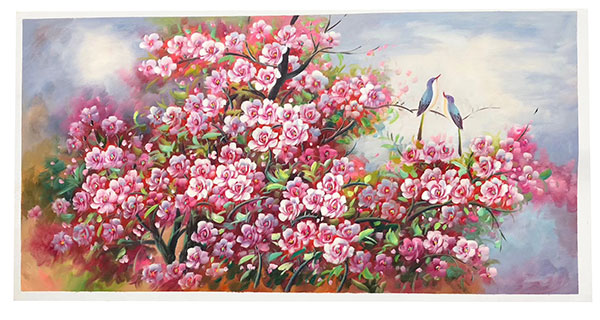 JAHRRIESNGE Oil Painting of pine-flower-lpg395 