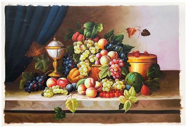 Jahrriesnge Oil Painting of fruit-lpg409 