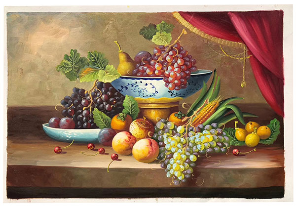 Jahrriesnge Still Life of vase-fruits-lpg0876 