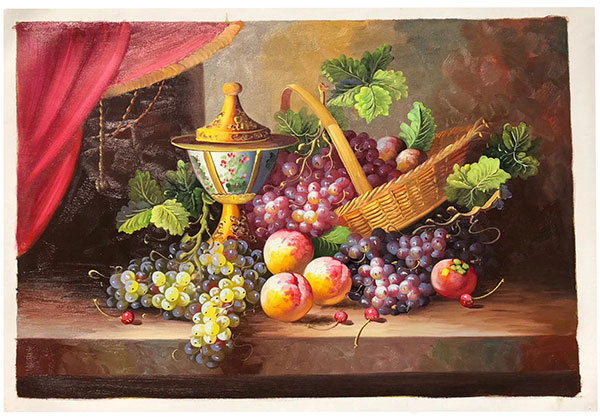 Jahrriesnge Still Life of vase-fruits-lpg0879 