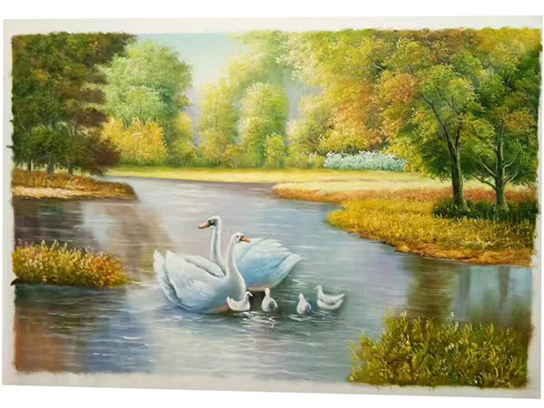 JAHRRIESNGE Landscape of swans-lpg1058 