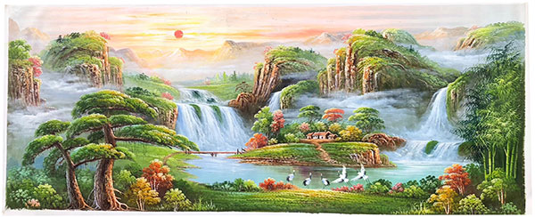 Jahrriesnge Landscape of sunrise-waterfall-lpg1366 