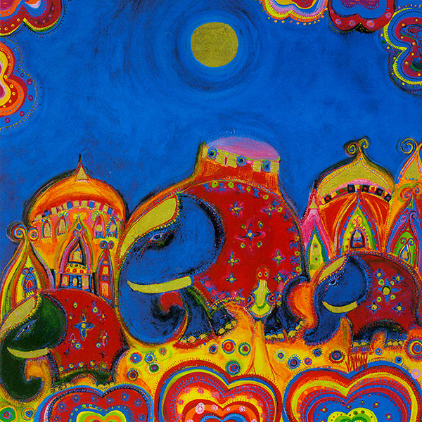 JAHRRIESNGE Abstract of elephants-lpg2029 