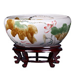 ceramic lotus goldfish bowl